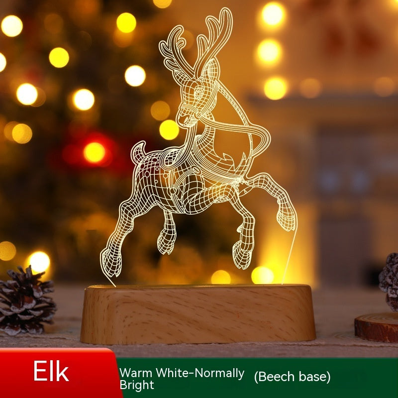 MagicGlow™ 3D LED Christmas Night Light - Warm Holiday Decoration & Gift