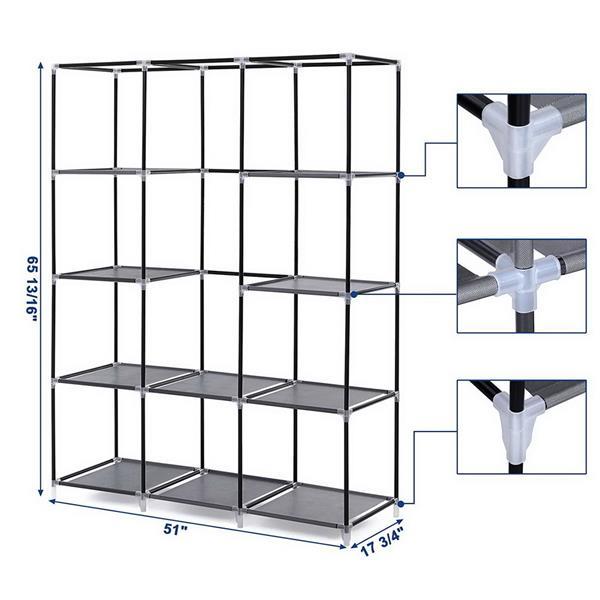Portable Closet Storage Organizer Wardrobe for Clothes & Accessories Ships From USA